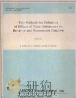 TEST METHODS FOR DEFINITION OF EFFECTS OF TOXIC SUBSTANCES ON BEHAVIOR AND NEUROMOTOR FUNCTION（1979 PDF版）