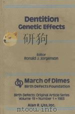 dentition genetic effects P186 PDF电子版封面