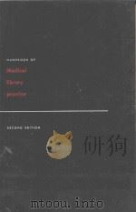 HANDBOOK OF MEDICAL LIBRARY PRACTICE 1956 PDF电子版封面