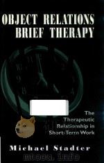 OBJECT RELATIONS BRIEF THERAPY THE THERAPEUTIC RELATIONSHIP IN SHORT-TERM WORK 1996 PDF电子版封面 1568216602