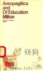 AREOPAGITICA AND OF EDUCATION MILTON 1951 PDF电子版封面 0882950576