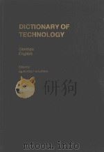 DICTIONARY OF TECHNOLOGY 1967 PDF电子版封面 0444995900