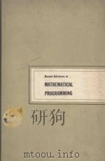 MATHEMATICAL PROGRAMMING 1963 PDF电子版封面 ROBERT L. GRAVES