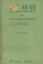 STRENGTH OF MATERIALS FOR ENGINEERING TECHNOLOGY（1980 PDF版）