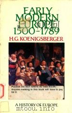 EARLY MODERN EUROPE 1500-1789   1987  PDF电子版封面  058249401X   