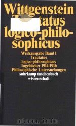 Wittgenstein Tractatus Logico-Philosophicus Tagebucher 1914-1916 Philosophische Untersuchungen 1989 PDF电子版封面 3518281017