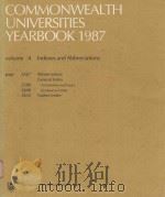 COMMONWEALTH UNIVERSITIES YEARBOOK 1987 VOLUME 4 INDEXES AND ABBREVIATIONS（1987 PDF版）