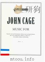 MUSIC FOR PARTS FOR VOICE AND INSTRUMENTS WITHOUT SCORE TITLE TO BE COMPLETED BY ADDING TO MUSIC FOR（ PDF版）
