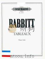 TABLEAUX PIANO SOLO PDF电子版封面 BABBITT