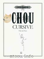 CURSIVE FIUTE AND PIANO PDF电子版封面 CHOU