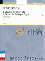 3 STUCKE IM ALTEN STIL 3 PIECES IN BAROQUE STYIE（ PDF版）