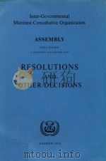 Resolutions and Other Decisions First Session 6 January-19 January 1959 1976 PDF电子版封面