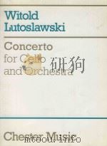Concerto for Cello and Orchestra 1997 PDF电子版封面 0711963533