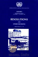 Resolutions and Other Decisions Resolutions 733-779 1994 PDF电子版封面 9280113127