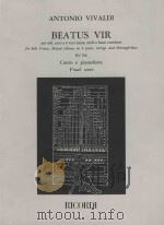 Beatus Vir RV 598 Canto e pianoforte vocal score（1998 PDF版）