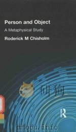 PERSON AND OBJECT A METAPHYSICAL STUDY（1976 PDF版）