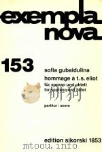 hommage a t.s.eliot fur sopran und oktett for soprano and octet PDF电子版封面 sofia gubaidulina