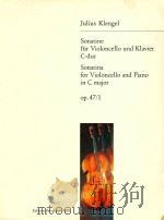 sonatine fur violoncello und klavier c-dur op.47/1（ PDF版）