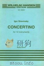 concertion for 12 instruments PDF电子版封面 Igor stravinsky