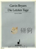 Die Letzten Tage for two Violin（1995 PDF版）