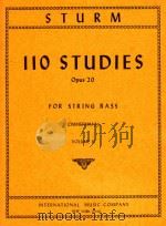 110 studies opus 20 for string bass volume II 1963 PDF电子版封面 Wilhelm Sturm