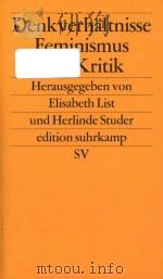 Denkverhaltnisse Feminismus und Kritik 1989 PDF电子版封面 3518114070