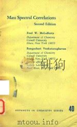 MASS SPECRAL CORRELATIONS SECOND EDITION 1982 PDF电子版封面