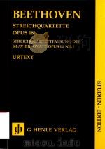STREICHQUARTETTE OPUS 18 NR.1-6 ERSTFASSUNG VON OPUS 18 NR.1 STREICHQUARTETTFASSUNG DER KLAVIERSONAT（ PDF版）