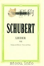 LIEDER FUR EINE SINGSTMME MIT PIANOFORTEBEGLEITUNG FOR SOLO VOICE AND PIANO BAND VolUME VII GESANG U     PDF电子版封面     