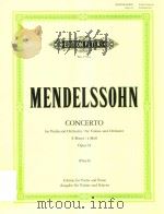 CONCERTO FOR VIOLIN AND ORCHESTRA/FUR VIOLINE UND ORCHESTER E MINOR/E-MOLL OPUS 64（ PDF版）