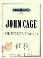 MUSIC FOR PIANO 1 PDF电子版封面 JOHN CAGE