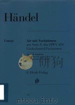 AIR MIT VARIATIONEN AUS SUITE E-DUR HWV 430 GROBSCHMIED-VARIATONEN AIR WITH VARIATIONS FROM SUITE IN（ PDF版）