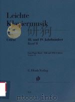 18.UND 19.JAHRHUNDERT BAND II EASY PIANO MUSIC 18TH AND 19TH CENTURY VOLUME II PDF电子版封面