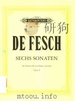 6 SONATEN FUR VIOLONCELLO UND BASSO CONTIUNO FOR CELLO AND BASSO CONTINUO OP.8 VIOLONCELLO/VIOLONCEL     PDF电子版封面     