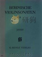 BOHMISCHE VIOLINSONATEN Ⅱ VIOLINE PDF电子版封面