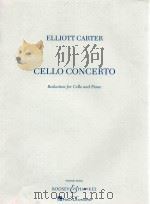 CELLO CONCERTO REDUCTION FOR CELL AND PIANO SOLO CELLO PDF电子版封面