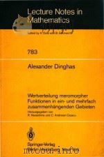 Wertverteilung meromorpher Funktionen in ein-und mehrfach zusammenhangenden Gebieten（1980 PDF版）