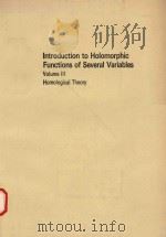 Introduction to holomorphic functions of several variables Volume III 1990 PDF电子版封面 053413310X