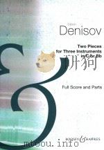 TWO PIECES FOR THREE INSTRUMENTS IN C OR BB FULL SCORE（ PDF版）