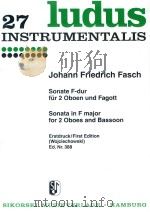 LUDUS INSTRUMENTALIS 27 SONATE F-DUR FUR 2 OBOEN UND FAGOTT SONATA IN F MAJOR FOR 2 OBOES AND BASSOO（1956 PDF版）