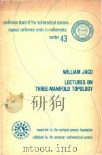 Lectures on three-manifold topology 1980 PDF电子版封面 0821816934 by William H. Jaco.
