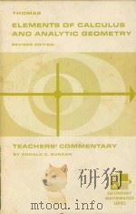 Elements of calculus and analytic geometry Teacher's Commentary Revised Edition 1967 PDF电子版封面