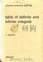 Table of definite and infinite integrals 1983 PDF电子版封面 0444421513 Alexander Apelblat