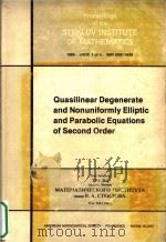 Quasilinear degenerate and nonuniformly elliptic and parabolic equations of second order 1984 PDF电子版封面 0821830805 A.v.Ivanov