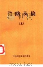 咨略丛稿 (下册) PDF电子版封面
